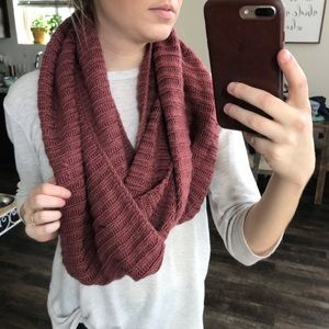 Dusty rose infinity scarf